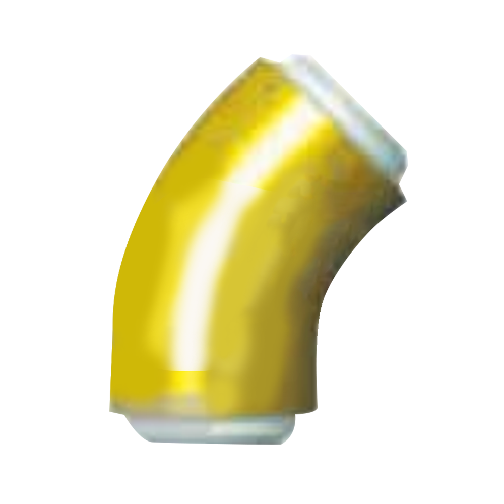 Cotovelo de varredura longa de 45°